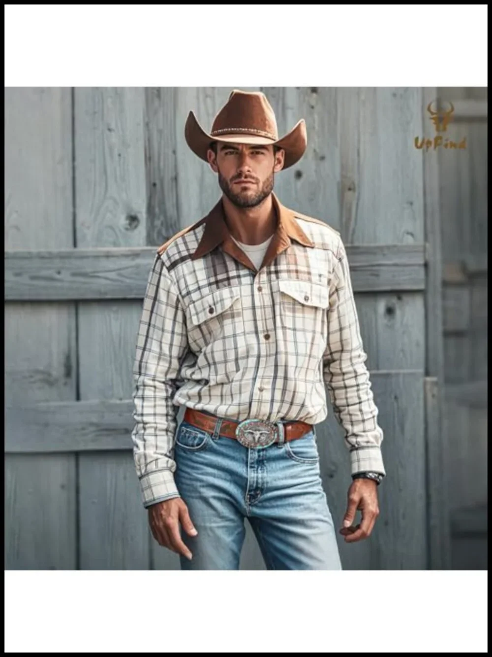 Genuine Leather Western Belt Turquoise Oval Buckle Cowboy Belt
